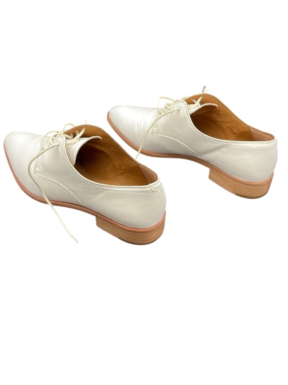 Frye White Leather Pointed Toe Oxford Loafers Size 11M - Picture 2 of 5
